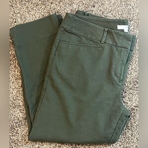 Ann Taylor Loft Marissa Green Cropped Pant Sz 12